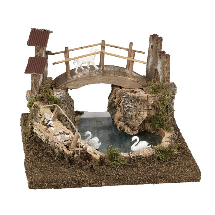 Lago de montaña efecto profundidad cm 20x20x15 h