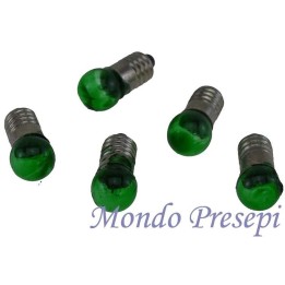 Sobre 5 bombillas verdes att. E5,5 - Cod. 