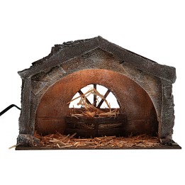 Cabaña en poliestireno iluminada cm 29x15x20 h