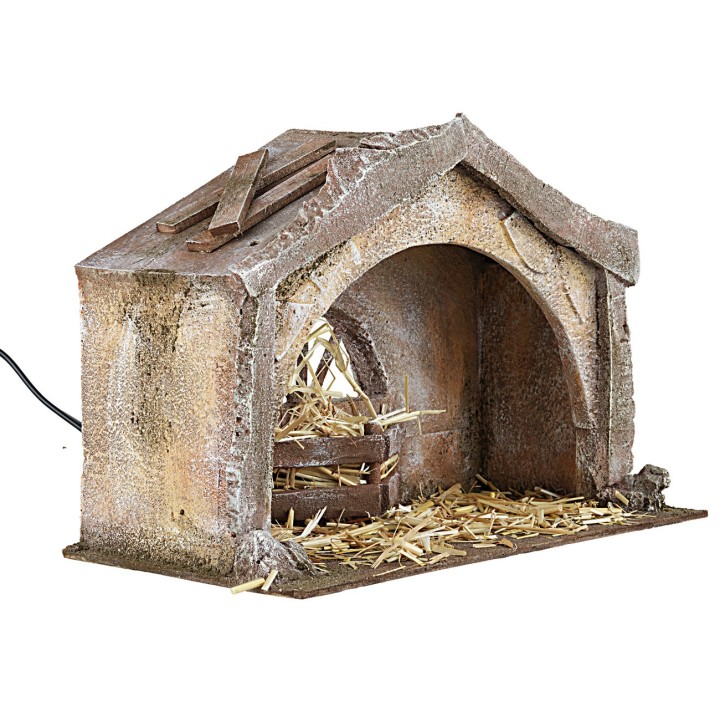 Cabaña en poliestireno iluminada cm 29x15x20 h