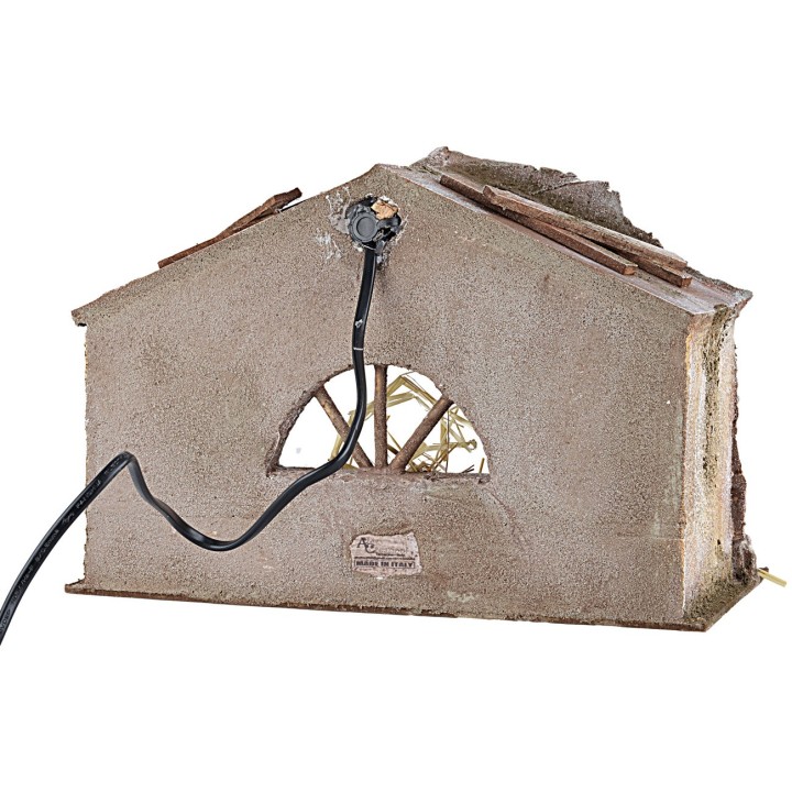 Illuminated polystyrene hut, 29x15x20 cm h