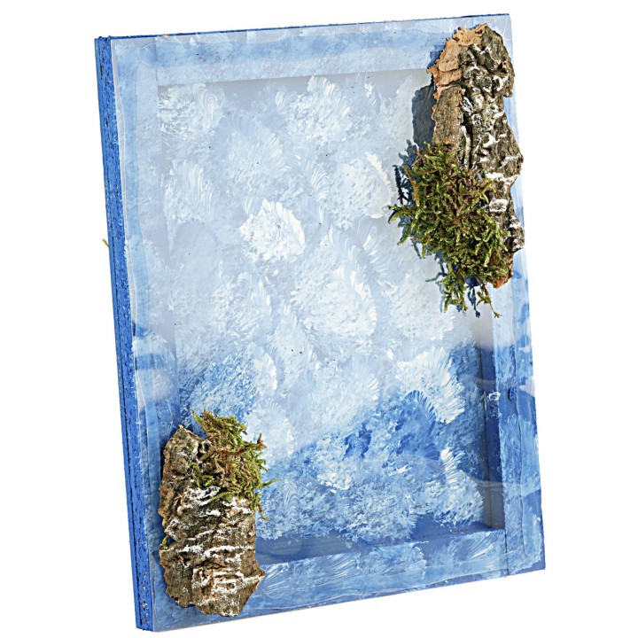 Mare aperto con scogli 19x15 cm