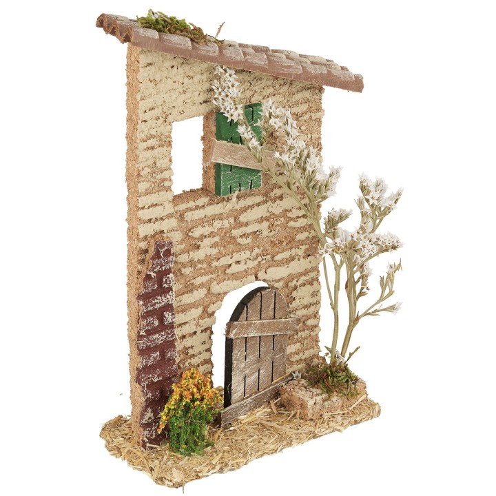 Rustic house facade cm 11x5x18 h