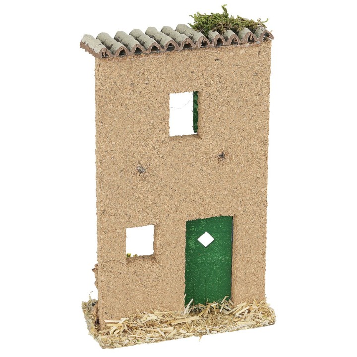 Fachada de casa con trapos cm 11x5x18 h