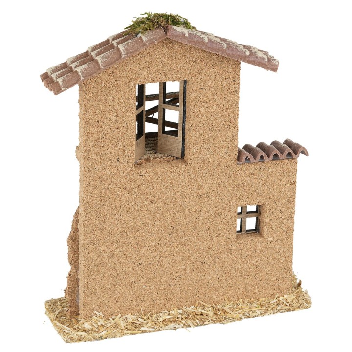 Fachada de casa con balcón cm 17x6x20 h
