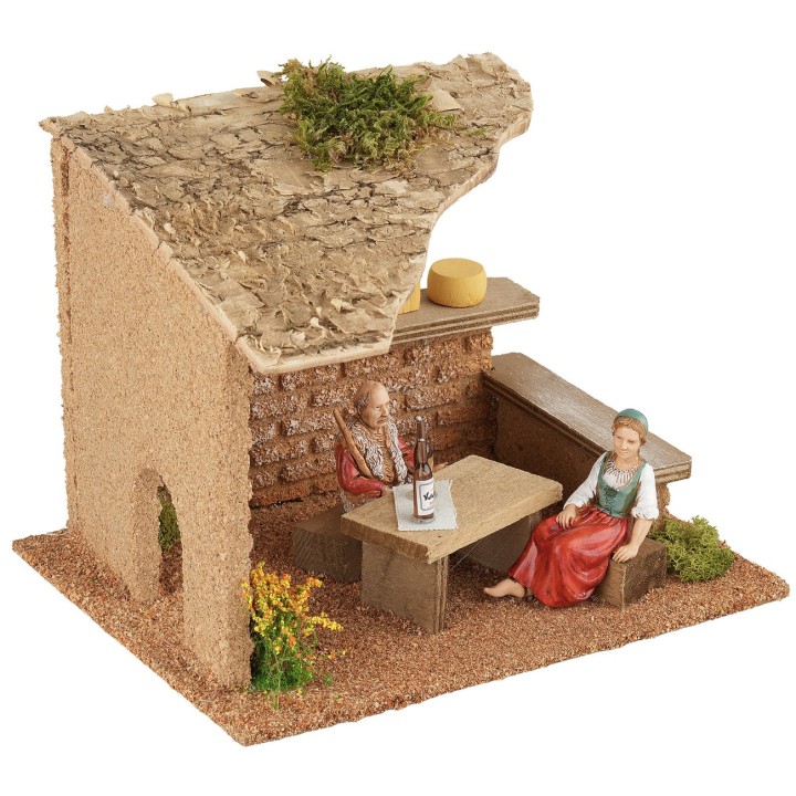 Osteria con contadini cm 19x15x14 h