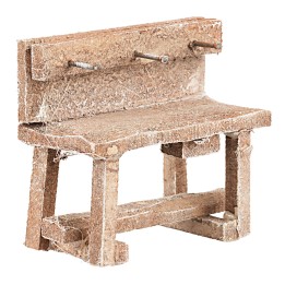 Wooden workbench for artisans 5.5x2.5x4.5 cm