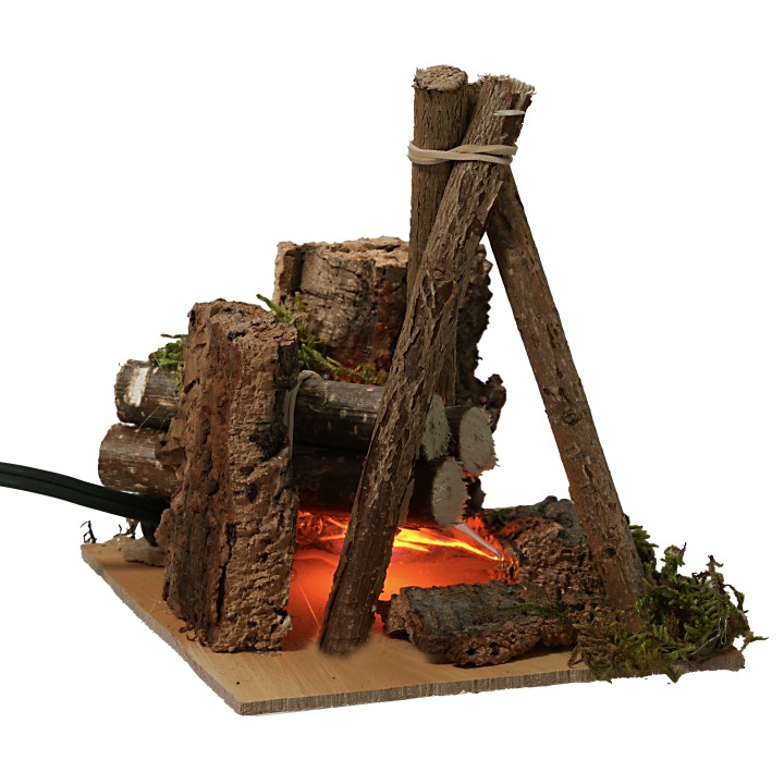 Fuego de campamento funcionando cm 10x10,5x11 h