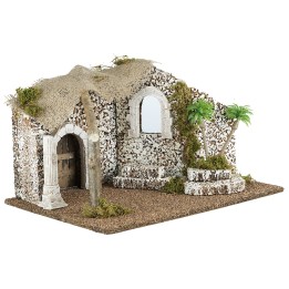 Capanna con tenda palestinese cm 46x32x26,5h