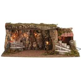 Cave with lights, 53.5x25x20 cm h