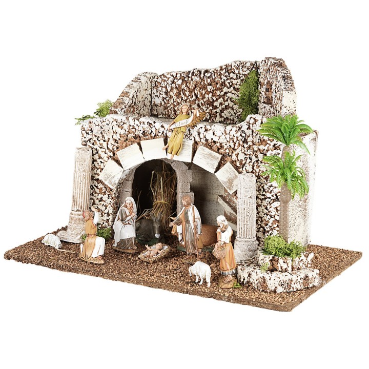 Capanna palestinese con natività cm 44x28,5x29 h