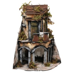 Borgo en esquina estilo napolitano completo de luces cm