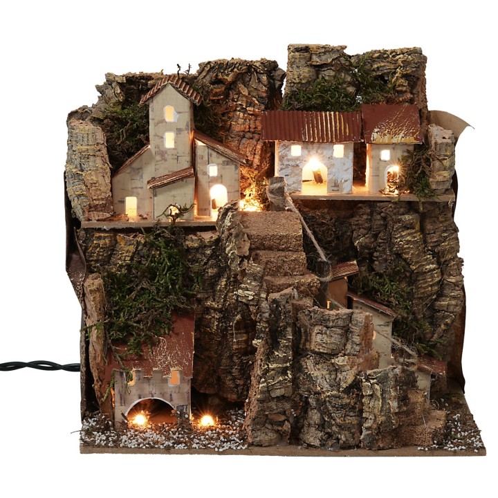 Villaggio illuminato 20x14xh19 cm