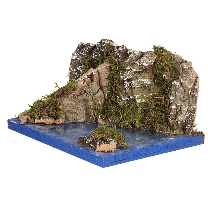 Tramo de mar con acantilado cm 19x15x12 h