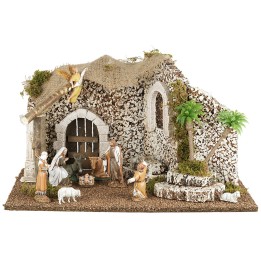 Arabian hut with Nativity 46x32x26.5h cm