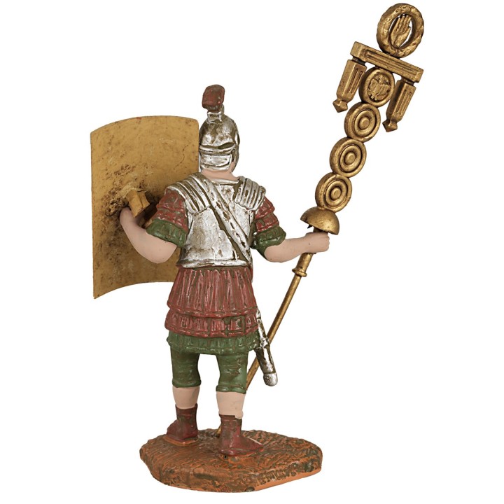 Legionario romano con escudo y signum serie Oliver 10 cm