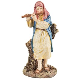 Pastore con piffero 10 cm in resina Martino Landi