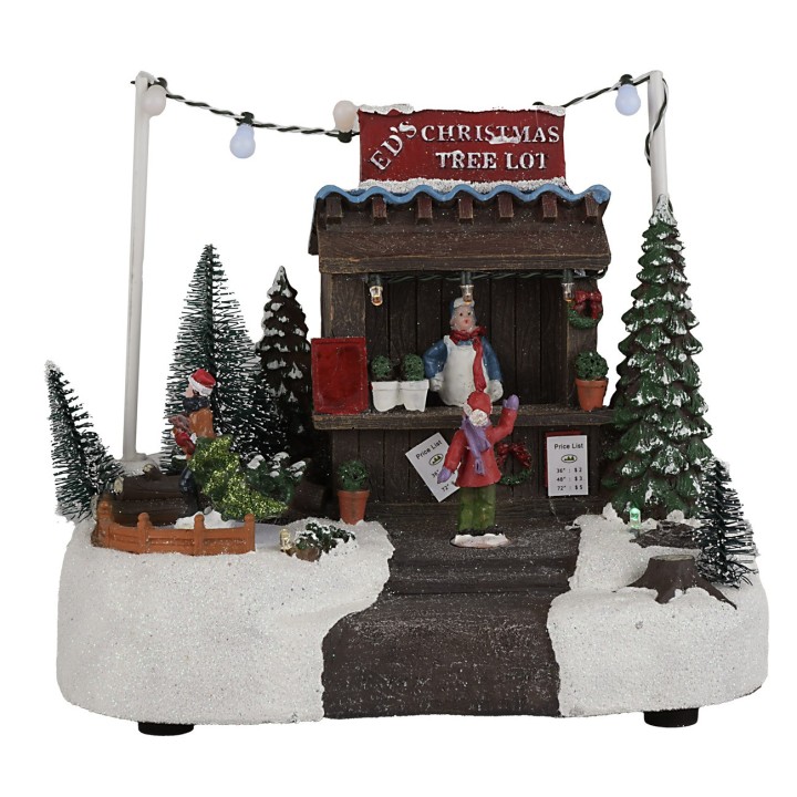 Escenario navideño con puesto completo de luces y sonidos cm