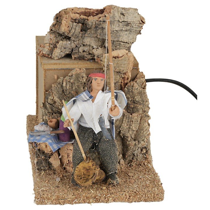 Fisherman in motion series 10 cm