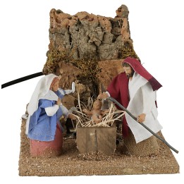 Natividad 5 personajes en movimiento 10 cm