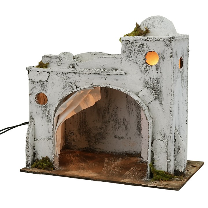 Illuminated Arab structure cm 31x20x31h