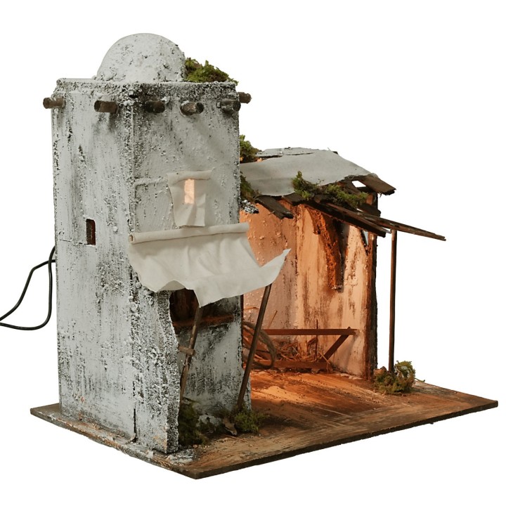 Casa árabe iluminada con establo 28,5x21xh28,5 cm