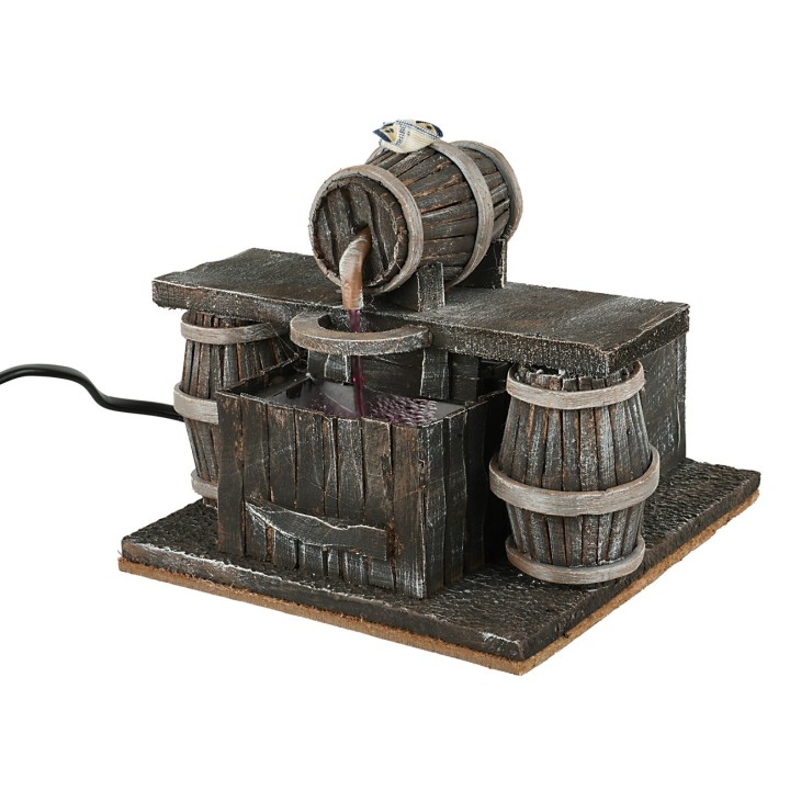 Taberna con un barril que dispensa vino cm 14x14,5x14h