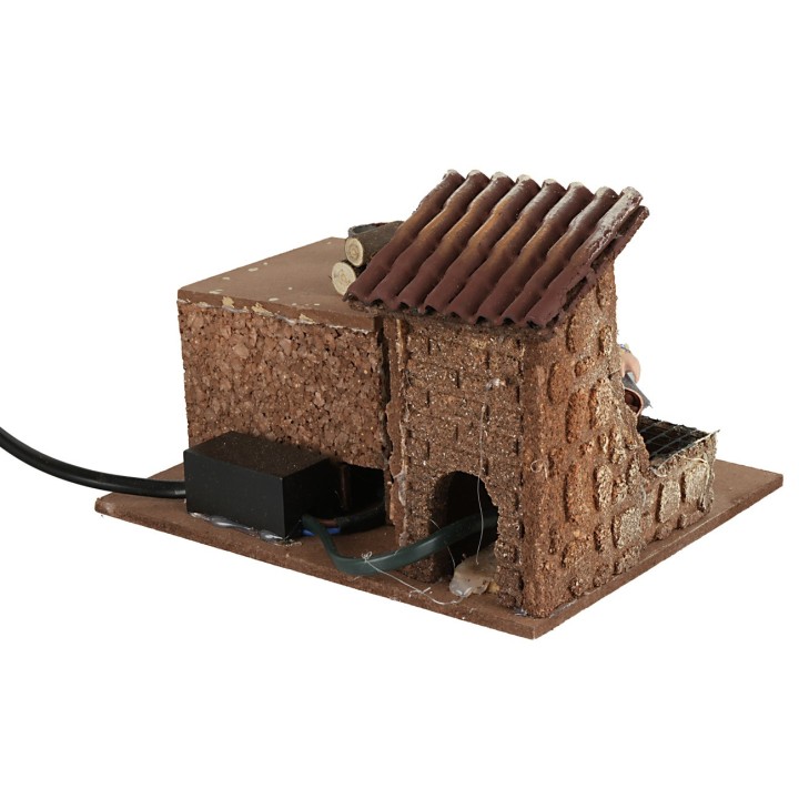 Caldarrostaia 12 cm in movimento cm 17x15x12 h