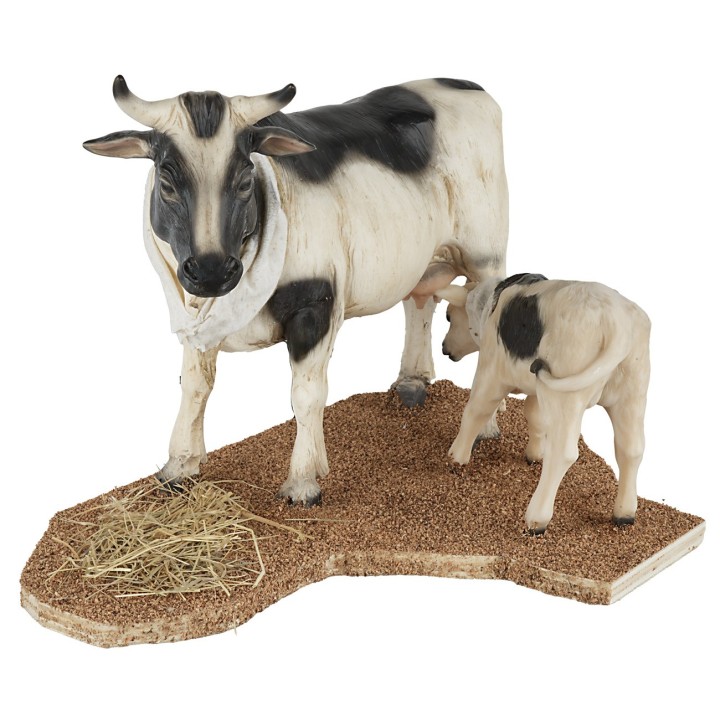 Cow with calf in motion for statues 30 cm