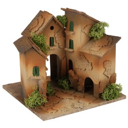 Village with central passage cm 15x15x14 h