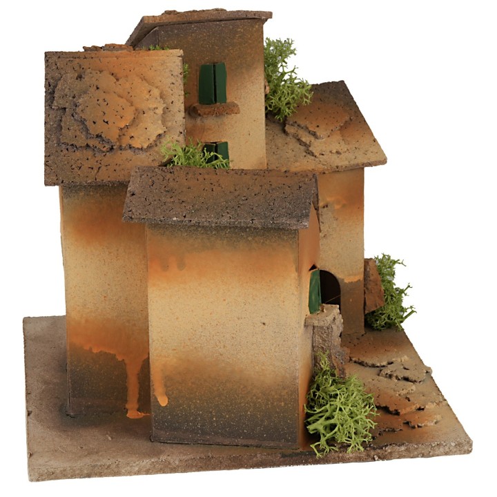 Aldea con paso central cm 15x15x14 h