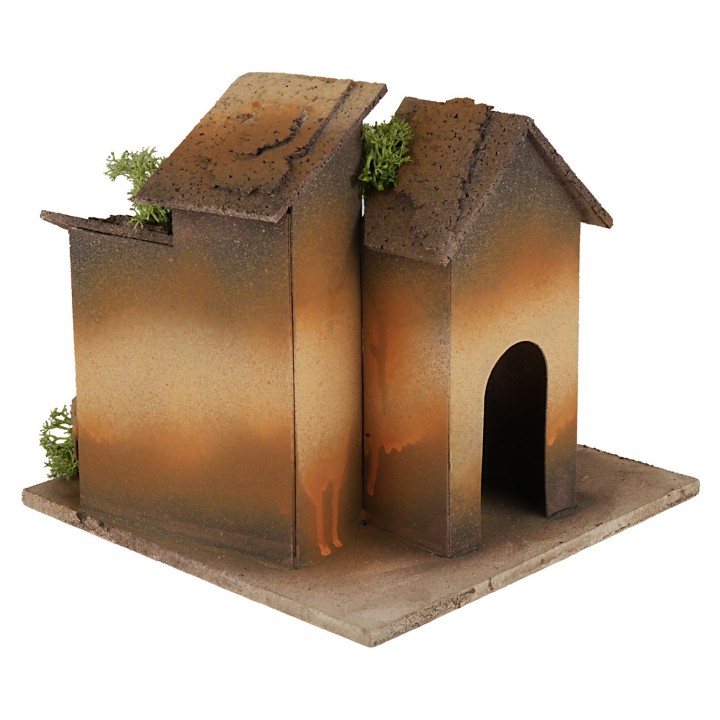 Village with central passage cm 15x15x14 h