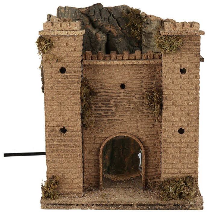 Castillo con puerta en movimiento cm 24x20x29,5 h