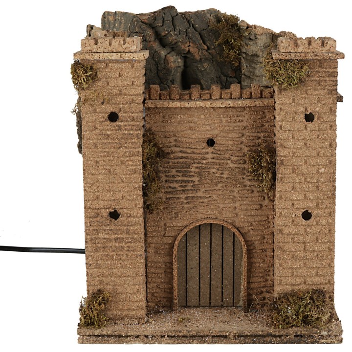 Castillo con puerta en movimiento cm 24x20x29,5 h