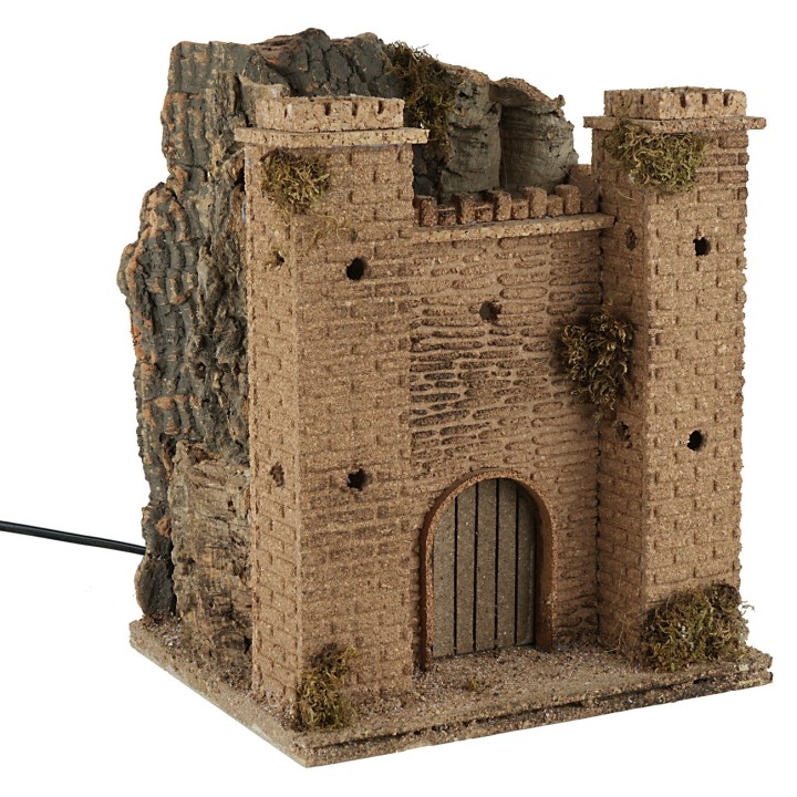 Castillo con puerta en movimiento cm 24x20x29,5 h