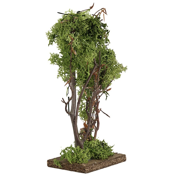 Árbol verde doble en liquen cm 20 h