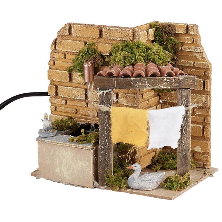 Fuente funcionando con tendedero cm 15,5x10x15 h