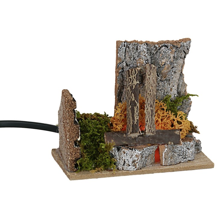 Bivacco con fuoco funzionante cm 10x6x8 h
