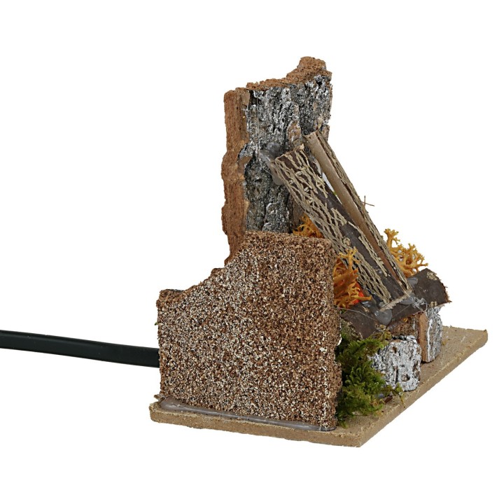 Bivacco con fuoco funzionante cm 10x6x8 h