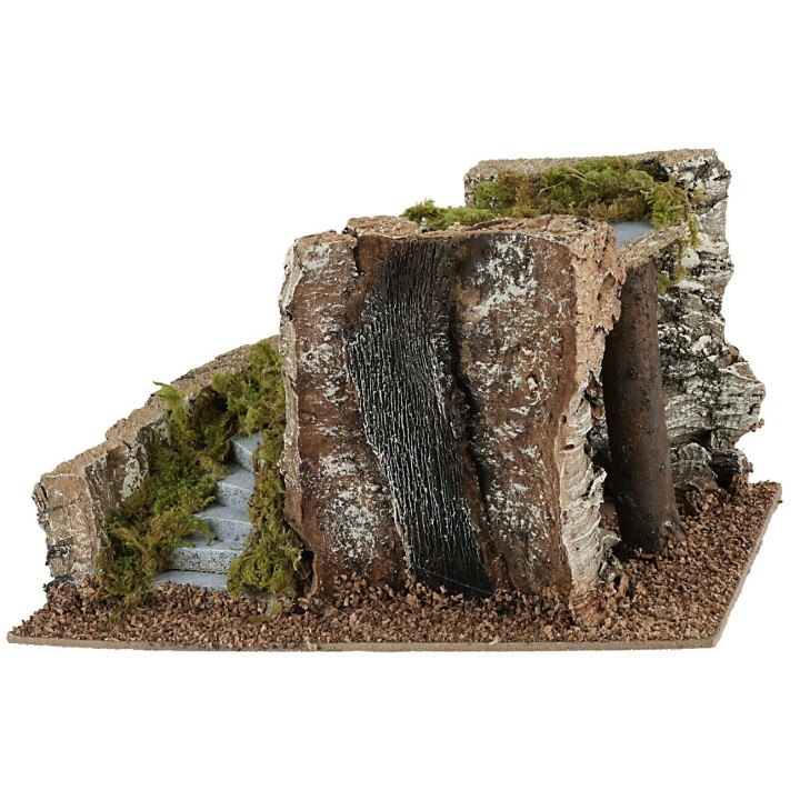 Scala curva a destra per presepe cm 17,5x24x14 h