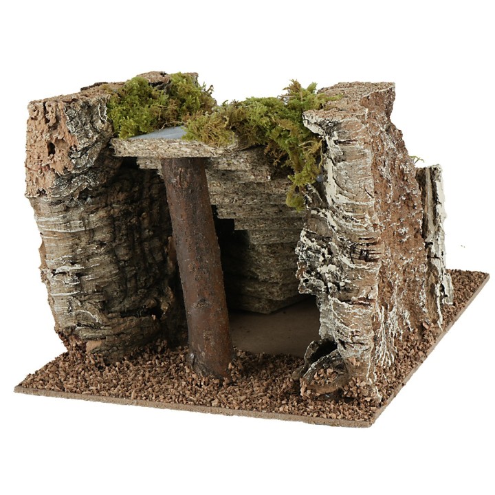 Scala curva a destra per presepe cm 17,5x24x14 h