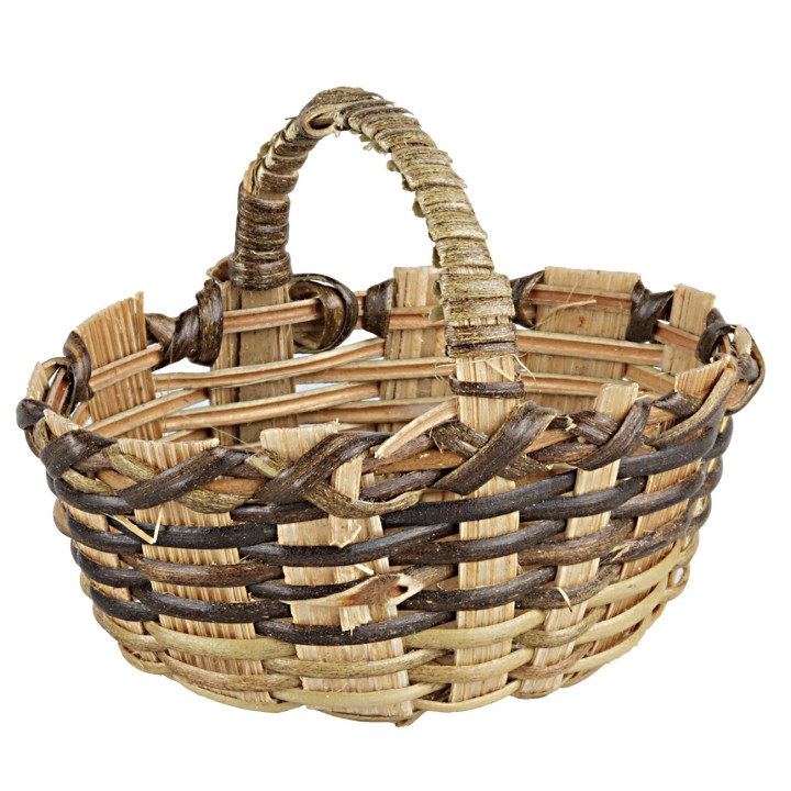 Wicker basket with handle 6.5 cm