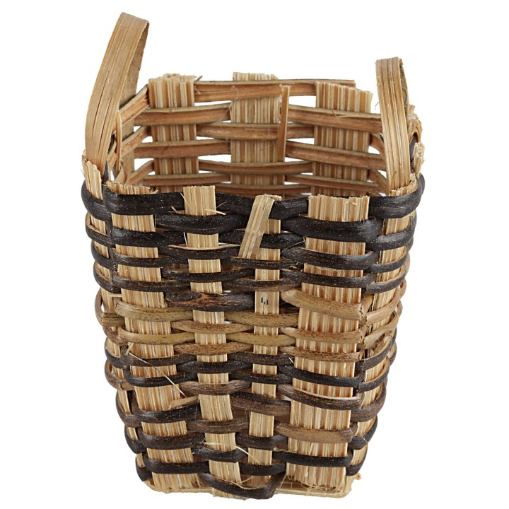 Wicker basket with handles, 7 cm height
