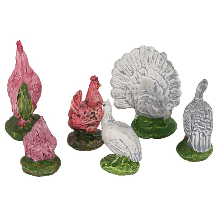 Set 6 galline per statue di altezza 10 cm