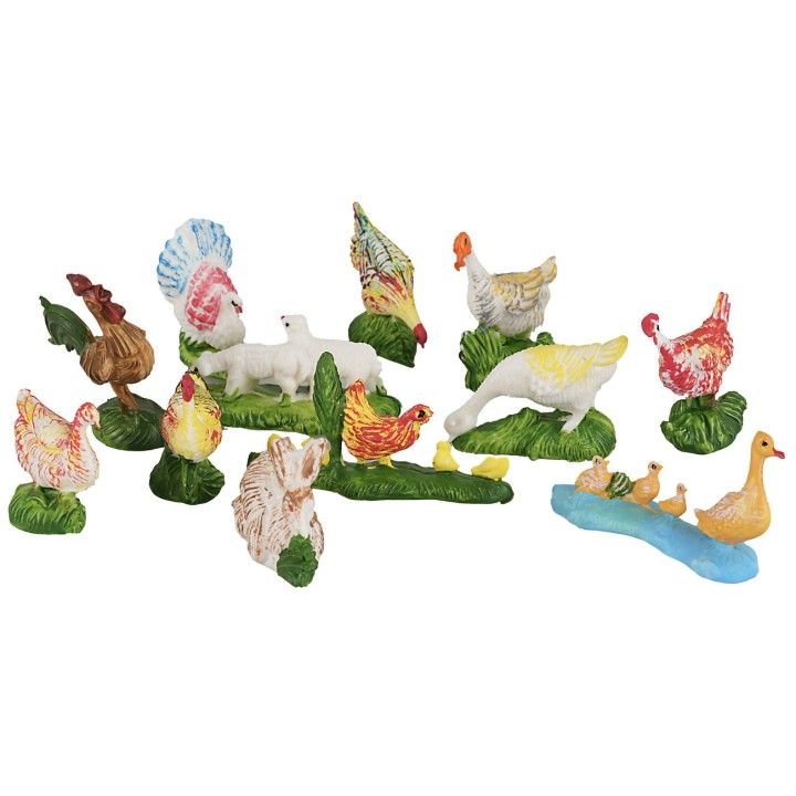 Set of 12 farm animals for 10 cm statues