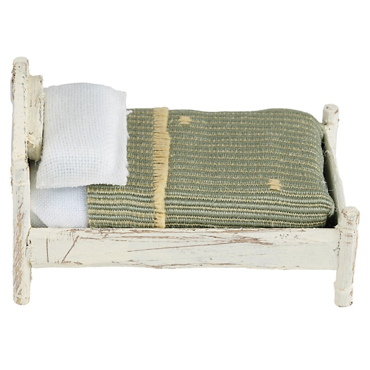 Cama blanca de una plaza cm 4x7x5 h