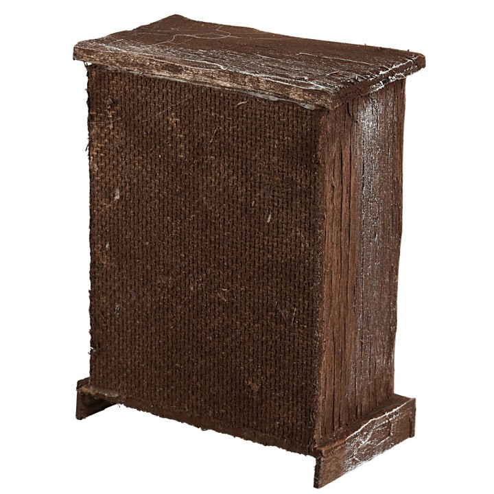Armario de madera envejecida con puertas y cajones cm 8x5x11 h
