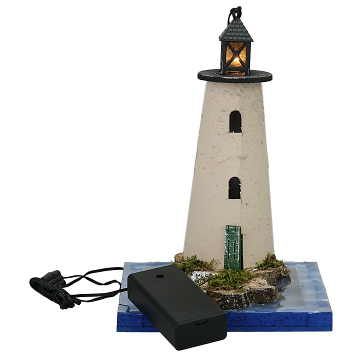 Faro con luce 3,5v effetto mare cm 13x13x18 h