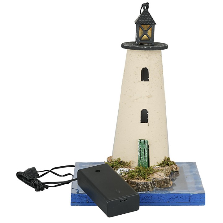 Faro con luz 3,5v efecto mar cm 13x13x18 h