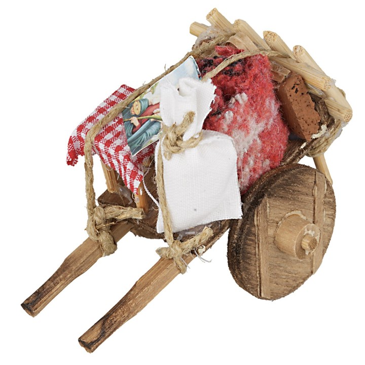Eviction cart in wood, dimensions 8x6.5x6 cm h